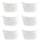 6 Pack: White Oval Plastic Tub by Celebrate It™